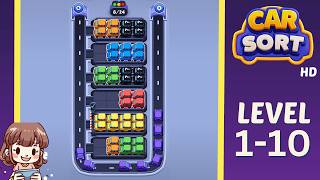 Car Sort Level 1-10 Solution Walkthrough