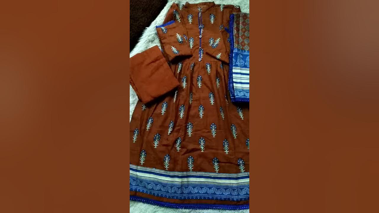 3pices Khaadi kahadar original stitch dress - YouTube