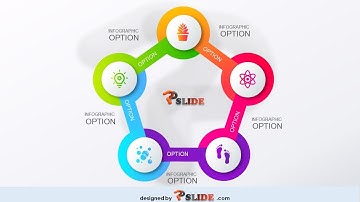 Pentagon Circle Business Icons Flat Presentation