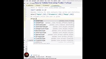 Data in Tabular form using Pandas Package in Python |Prof.Antony Vijay #shorts