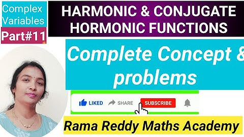 JNTUH M3 | Harmonic & Conjugate Hormonic function concept & problems | RamaReddyMathsAcademy | LTNM