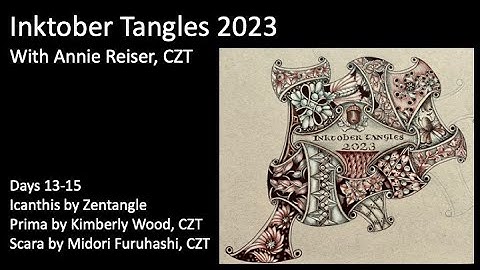 Inktober Tangles 2023 Days 13-15