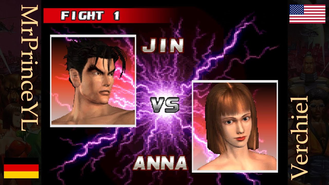 MrPrinceYL 🇩🇪 (Jin) vs. Verchiel 🇺🇸 (Anna) | Tekken 3 Online (Arkadyzja)