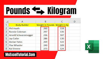 How to Convert Pound to Kilogram and Kilogram to Pound in Excel