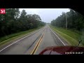 Baby dear near miss with loaded semi