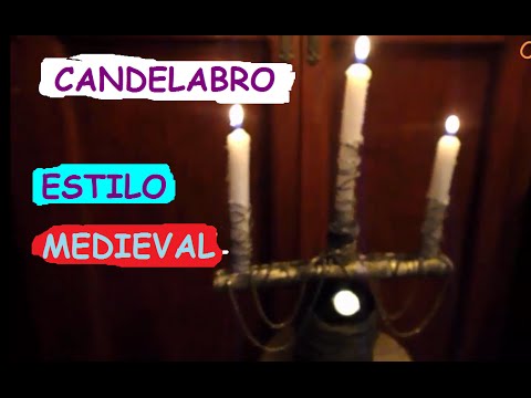 Como hacer un candelabro estilo "medieval" con botellas recicladas ... Carton Ideas Candelabros