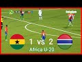 Africa U-20: Ghana vs Gambia, 1 - 2. Goals and Highlights.