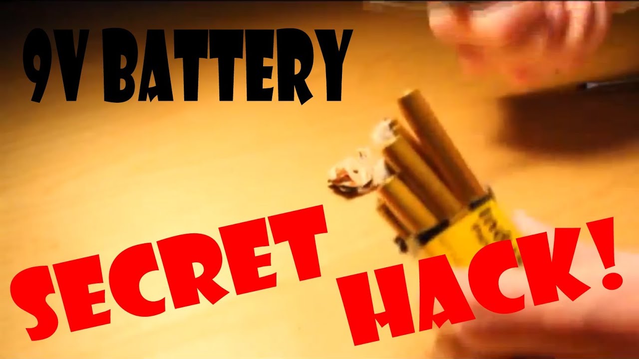 9V battery hack! AAA's are inside! - YouTube