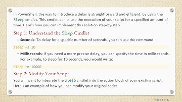 Adding a Time Delay to Your PowerShell Script