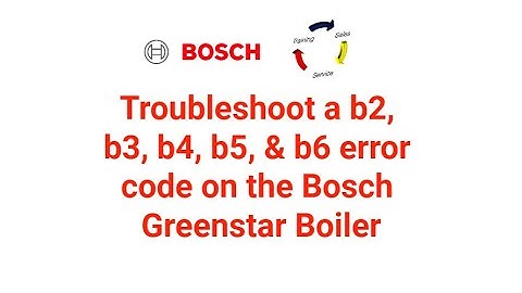 Troubleshoot a b2, b3, b4, b5, or b6 error code on a Bosch Greenstar