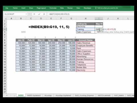 corporate training programs Microsoft Excel Function - MATCH and INDEX