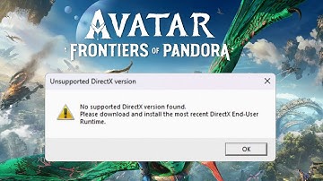 Avatar: Frontiers of Pandora no direct x version found error fix