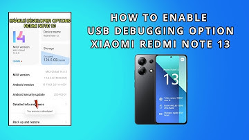 HOW TO ENABLE USB DEBUGGING XIAOMI REDMI NOTE 13  | HOW TO ENABLE DEVELOPER OPTION ON XIAOMI