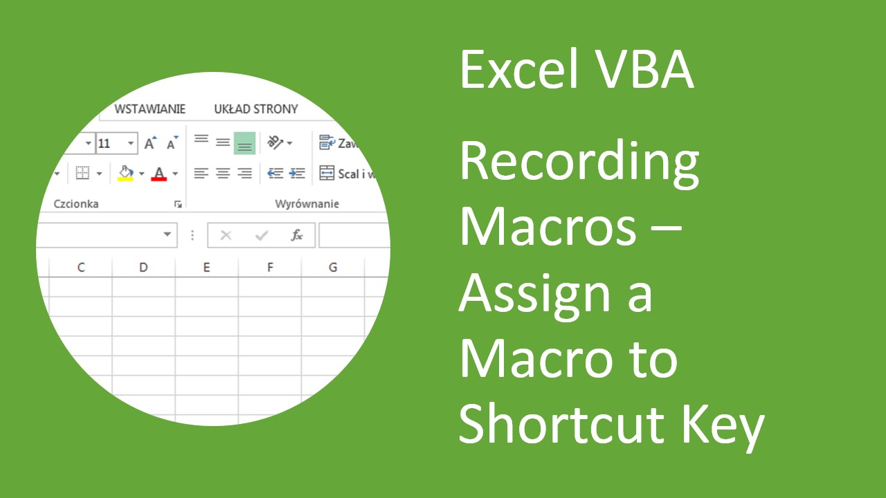 assign shortcut key for macro