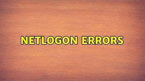 netlogon errors