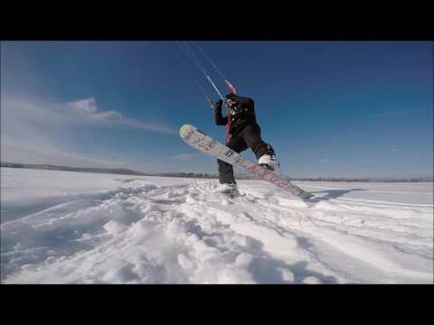 Snowkiting in super