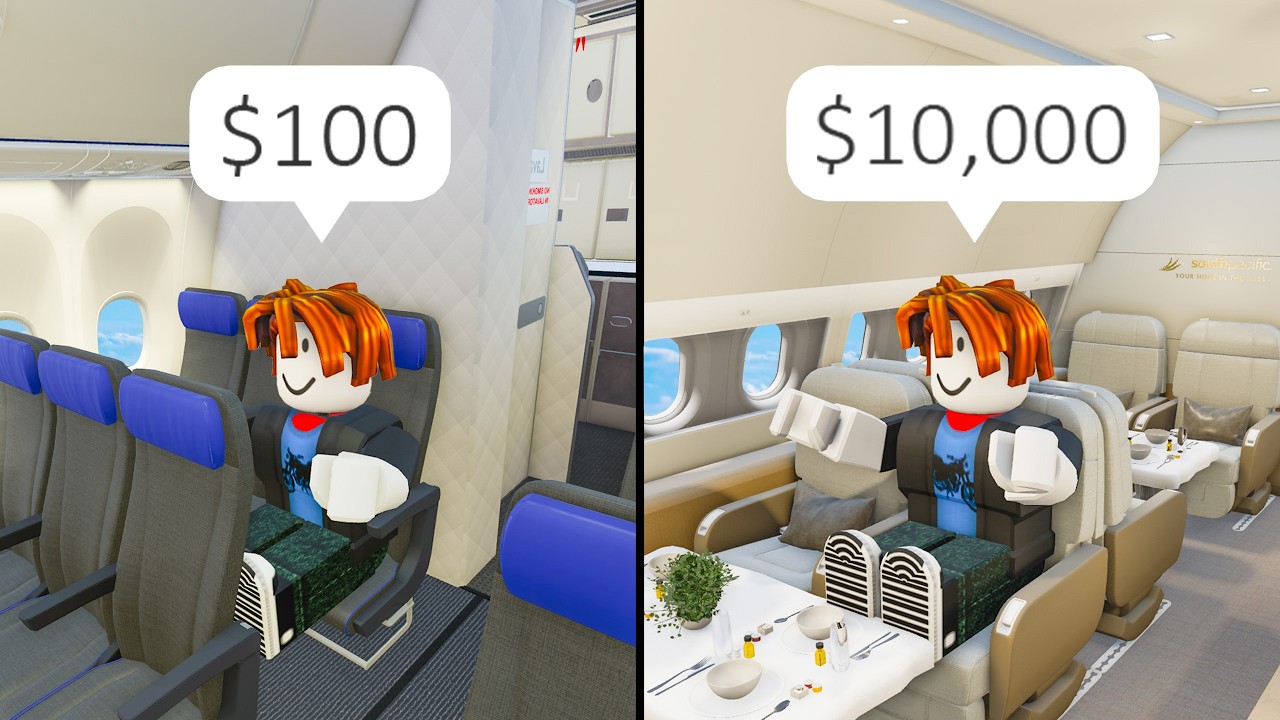 $100 vs $10,000 FLIGHT in Roblox