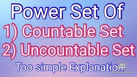 #LearnPureMaths  Power Set of Countable Set||Uncountable Set