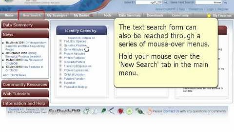 EuPathDB: Text Search