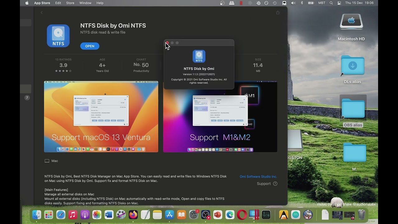 NTFS Disk by Omi NTFS MAC App Store - Basic Overview