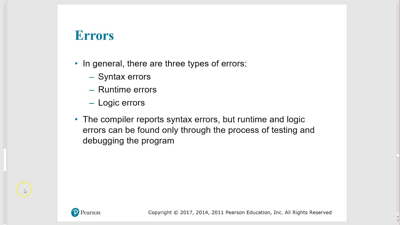 Visual Basic Chapter 2, Section 2.11 Dealing with Errors - Gaddis - YouTube
