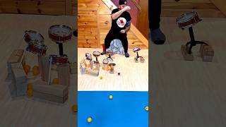 Ping Pong Ball Drums Trick Shots #Shorts #Trickshots #Trickshot