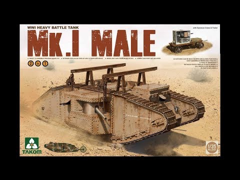 Обзор модели британского тяжёлого танка "MK.I male" от Takom 1/35