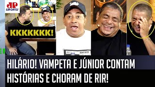 SENSACIONAL! Vampeta e Júnior contam HISTÓRIAS HILÁRIAS, e geral CHORA DE RIR! | RESENHA ABSURDA