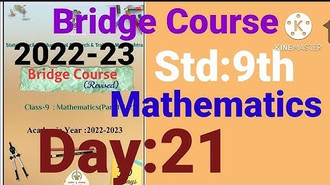 9th||Mathematics||Bridge Course||2022-23 ||Day:21st||English & SemiEnglish||Maths, Class 9,Day:21
