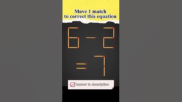Мatchstick puzzle №55 Move 1 match to correct this equation