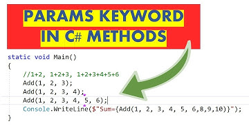 Understanding and Using the Params Keyword in C#