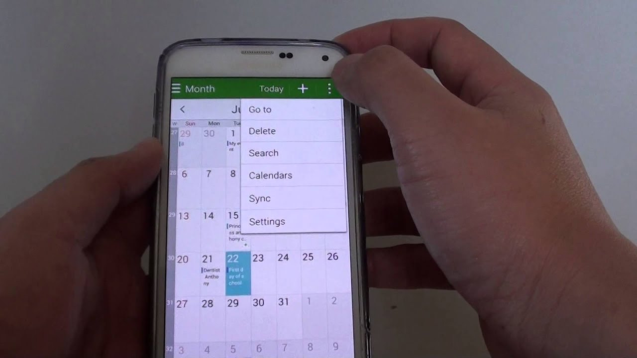 Samsung Galaxy S5 How to Delete Multiple Calendar Events YouTube