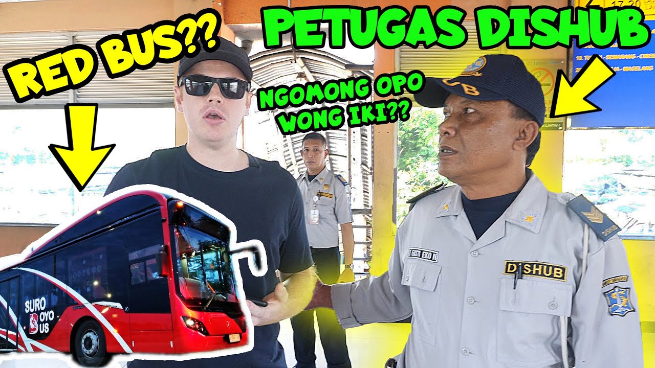 NGAWURRR !! Bule Jowo Prank PETUGAS DISHUB di Terminal !!