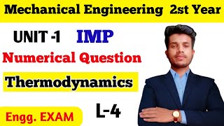 Thermodynamics important numerical questions Unit -4 || Air Compressed Isothermally Numerical |