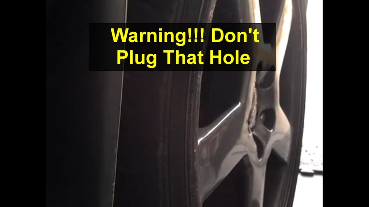 Warning about plugging good looking tires. It may have internal damage. VOTD YouTube