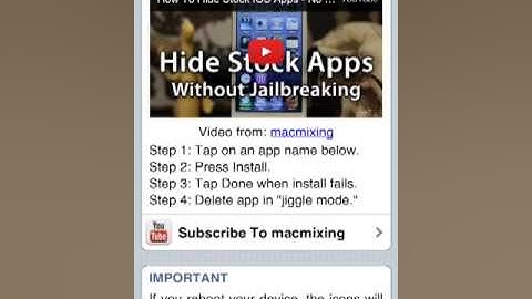 Hide Default Applications WITHOUT Jailbreak