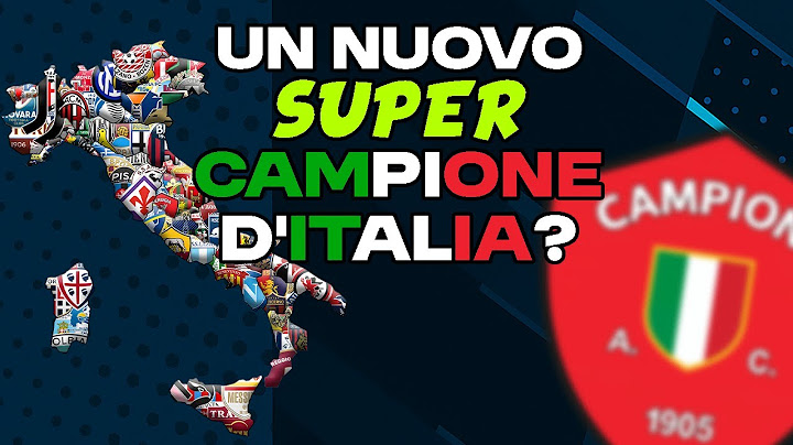 CAMPIONATO ITALIANO DIVISO PER REGIONI! Campione d'Italia assurdo?