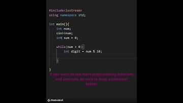 The sum of the digits of given number #coding #programming#sum