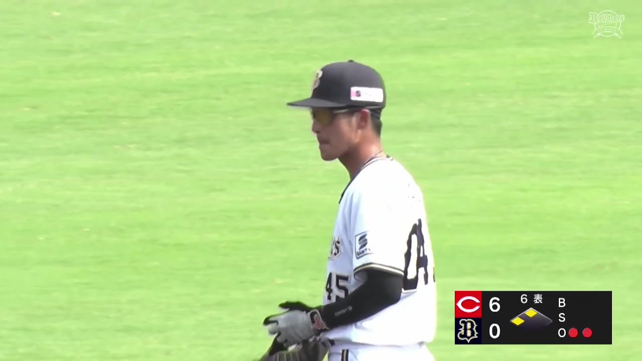 オリックス ビジター ユニフォーム 河野聡太 ファーム】難しい打球を軽快に捌く!! バファローズ・河野聡太が