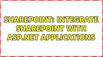 Sharepoint: Integrate SharePoint with ASP.Net applications (2 Solutions!!)