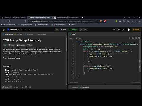 Merge Strings Alternately | LeetCode 75 | Problem 1 - Java & Python