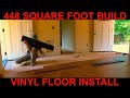 Vinyl tongue and groove floor install, timelapse and price