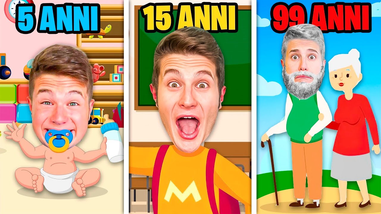 VIVO 100 ANNI DI VITA IN UN GIORNO!💀 Dalla NASCITA alla MORTE *100 Years Life Simulator*