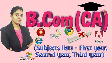 B.Com(CA) full subjects lists