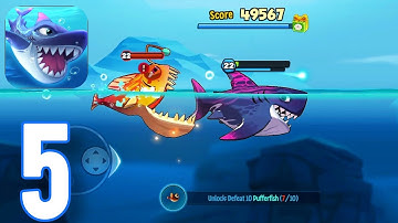 Fish Eat Fish.io - Gameplay Walkthrough Part 5 - Great White Shark (ios,Android)