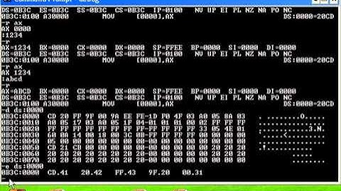 Learning the 80x86 through Debug