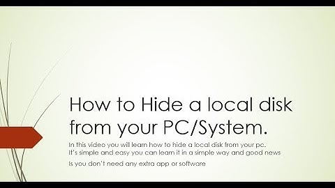 How to hide and recover a local disk | hide drive from system | command prompt | helper boy of asia.