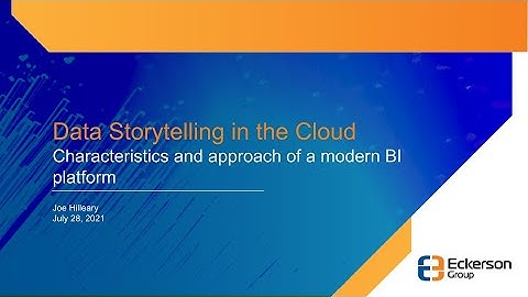 Data Storytelling in the Cloud: Characteristics and Approach of a Modern BI Platform - Webinar