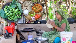 Organic Village Food | Lunch Cooking In Village  For Family | Gunda Nu Shaak