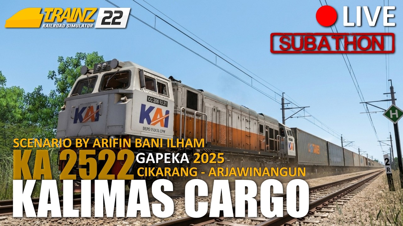 🔴 [LIVE] DINAS SANTAI, DISUSUL TERUS! Dinas KA 2522 Kalimas Cargo | TRAINZ SIMULATOR INDONESIA
